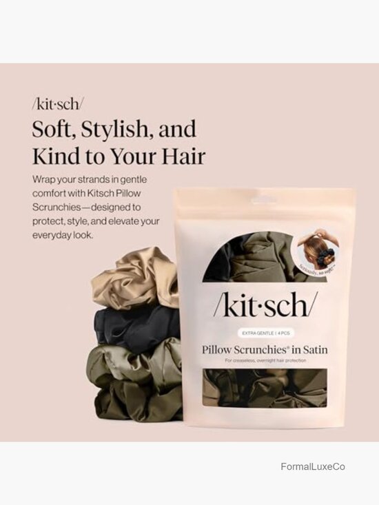 Pillow Satin Scrunchies - Hair Ties No Damage, No Crease Hair Accessories main image 5